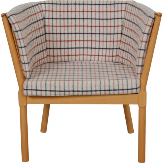 Børge Mogensen 1790 Horse shoe chair in hestedækken fabric
