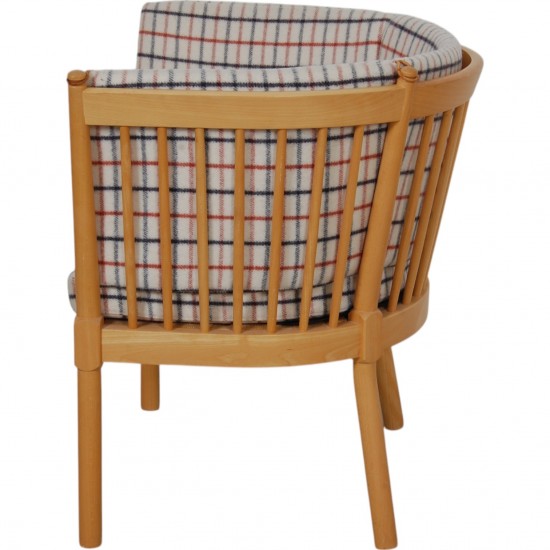 Børge Mogensen 1790 Horse shoe chair in hestedækken fabric