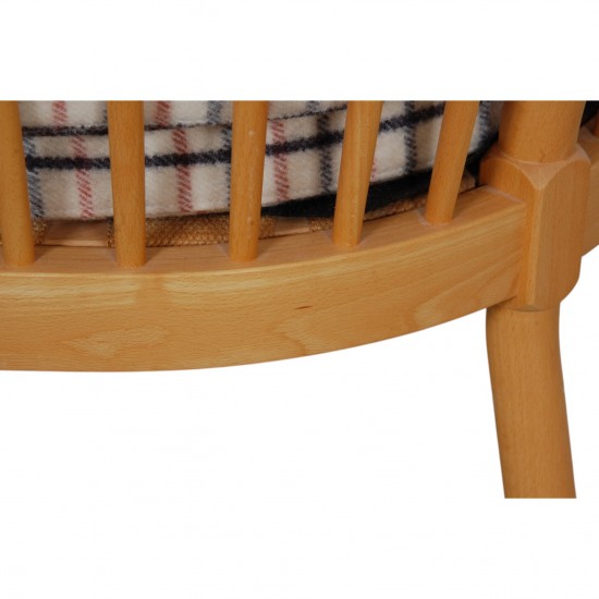 Børge Mogensen 1790 Horse shoe chair in hestedækken fabric