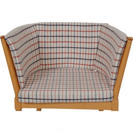 Børge Mogensen 1790 Horse shoe chair in hestedækken fabric