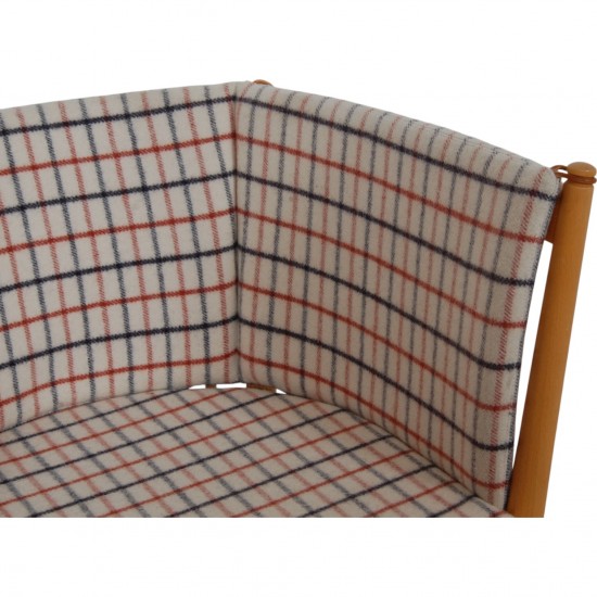 Børge Mogensen 1790 Horse shoe chair in hestedækken fabric