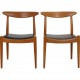 Sæt af to Hans Wegner W1 stole af eg