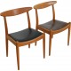 Sæt af to Hans Wegner W1 stole af eg