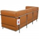 Ny Le Corbusier 3.personers LC2 sofa i cognac læder