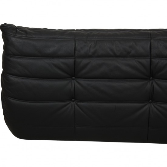 Michel Ducaroy 2-personers TOGO sofa i patineret sort læder