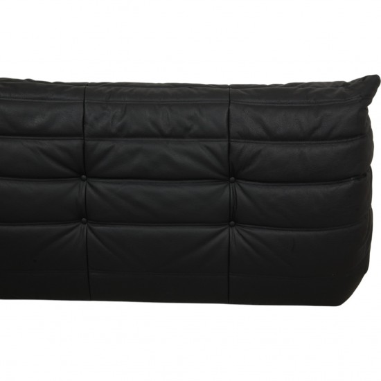Michel Ducaroy 2-personers TOGO sofa i patineret sort læder
