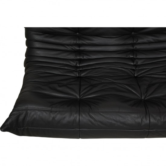 Michel Ducaroy 2-personers TOGO sofa i patineret sort læder