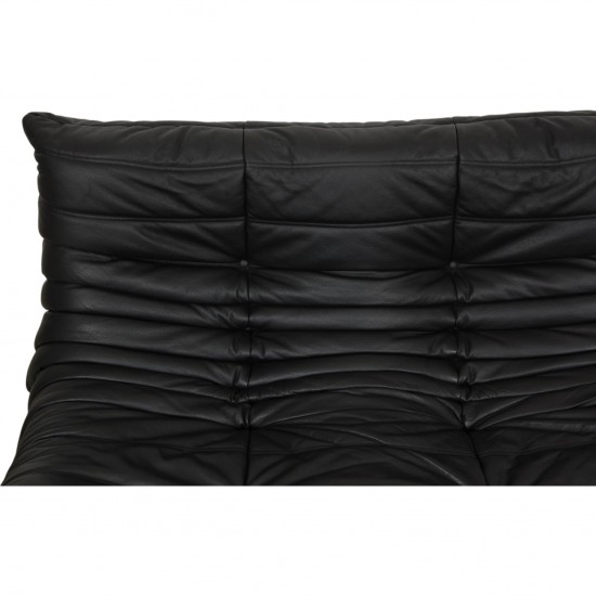 Michel Ducaroy 2-personers TOGO sofa i patineret sort læder