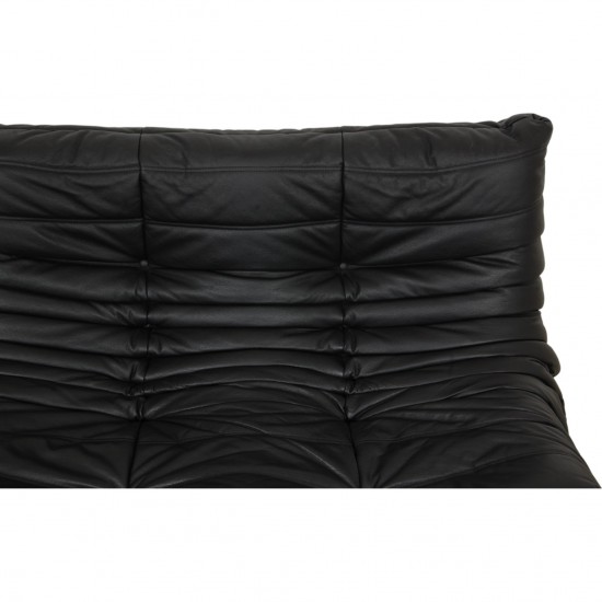 Michel Ducaroy 2-personers TOGO sofa i patineret sort læder