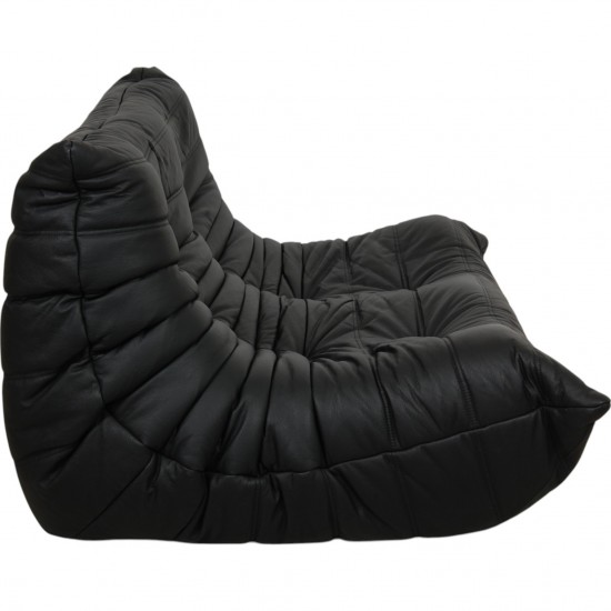 Michel Ducaroy 2-personers TOGO sofa i patineret sort læder