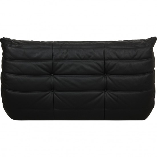 Michel Ducaroy 2-personers TOGO sofa i patineret sort læder