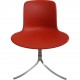 Set of four Poul Kjærholm PK9 chairs in red leather
