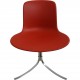 Set of four Poul Kjærholm PK9 chairs in red leather