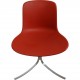 Set of four Poul Kjærholm PK9 chairs in red leather