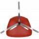 Set of four Poul Kjærholm PK9 chairs in red leather
