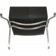 Poul Kjærholm PK-22 chair in black grace leather
