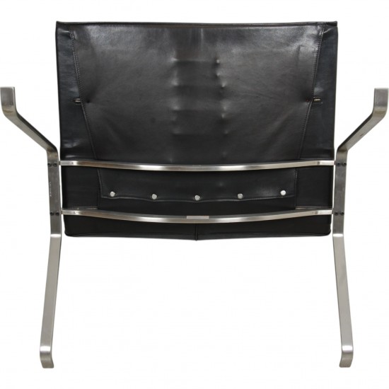 Poul Kjærholm PK-22 chair in black grace leather