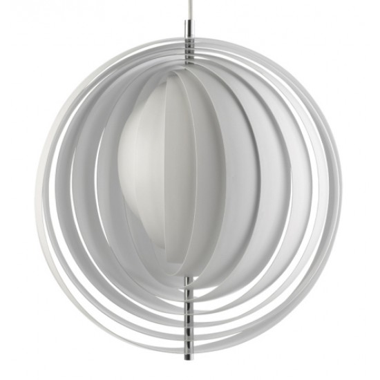 Verner Panton Moon Lamp of white plastic Ø: 35
