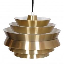Carl Thore Pendant lamp with brass shade and white lacquered aluminium Ø: 25 Carl Thore Pendant lamp with brass shade and white lacquered aluminium Ø: 25