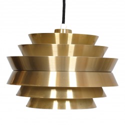 Carl Thore Pendant lamp with brass shade and white lacquered aluminium Ø: 25 Carl Thore Pendant lamp with brass shade and white lacquered aluminium Ø: 25