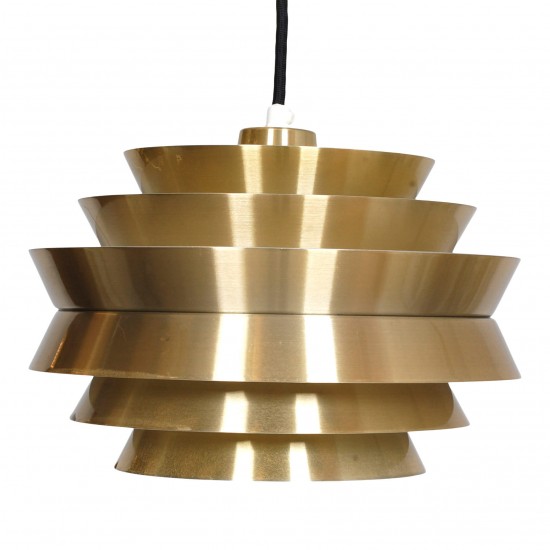 Carl Thore Pendant lamp with brass shade and white lacquered aluminium Ø: 25