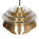 Carl Thore Pendant lamp with brass shade and white lacquered aluminium Ø: 25