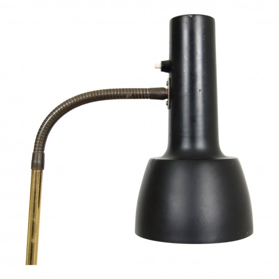 Hans Schmidt Floorlamp with black shade and base H139cm