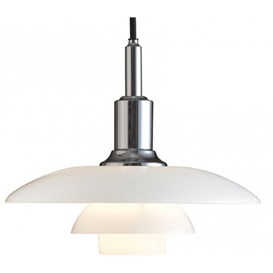 Poul Henningsen New PH 3/2 pendant with white opal glass shades