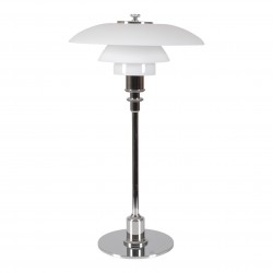 Poul Henningsen Ny 2/1 bordlampe med hvide opal glas