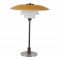 Poul Henningsen PH 4,5/4 table lamp with a nickel-plated brass frame