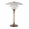 Poul Henningsen PH 4/3 bordlampe med stel af bruneret messing