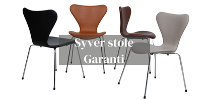 Markedets Bedste Garanti på Renoverede Syver Stole - Vores Stole holder bedst!