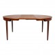 Hans Olsen Roundette table with 4 chairs, teak and cognac aniline leather