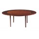 Dyrlund Circular dining table, model 'Flip-flap', rosewood