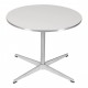 Arne Jacobsen sofabord med hvid laminat med metal kant Ø: 60 cm Arne Jacobsen sofabord med hvid laminat med metal kant Ø: 60 cm