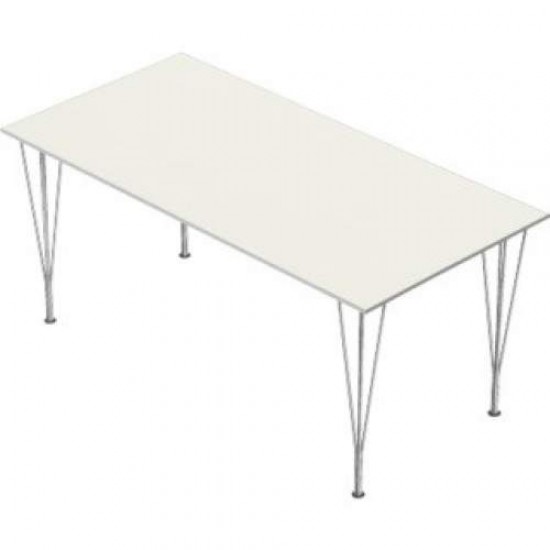 Piet Hein og Bruno Mathsson Rektangulært spisebord med plade af grå laminat 80x180 cm