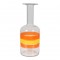 Otto Brauer/Holmegaard Clear glass vase with yellow/orange stripes H: 25