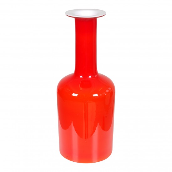Otto Brauer/Holmegaard Red glass vase H: 25