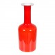 Otto Brauer/Holmegaard Vase af rødt glas H: 25