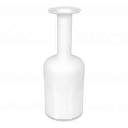 Otto Brauer/Holmegaard White glass vase H: 25 Otto Brauer/Holmegaard White glass vase H: 25