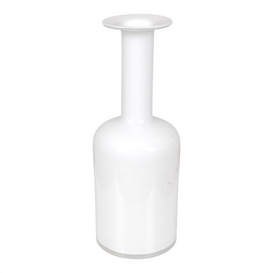 Otto Brauer/Holmegaard White glass vase H: 25