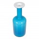 Otto Brauer/Holmegaard Vase af blåt glas H: 25
