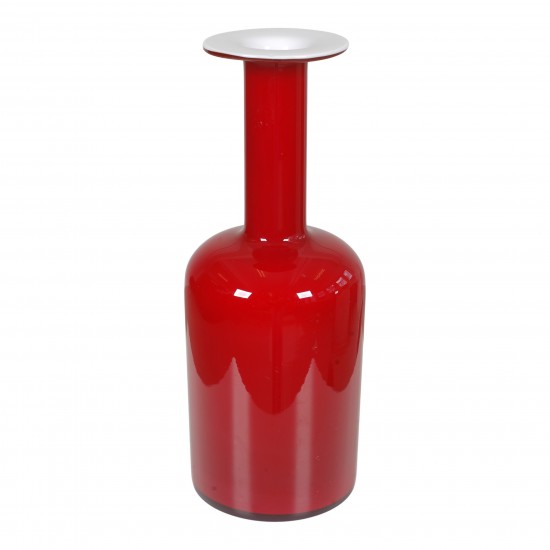 Otto Brauer/Holmegaard Dark red glass vase H: 25