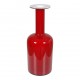 Otto Brauer/Holmegaard Vase af mørkerødt glas H: 25