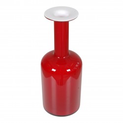 Otto Brauer/Holmegaard Dark red glass vase H: 25 Otto Brauer/Holmegaard Dark red glass vase H: 25