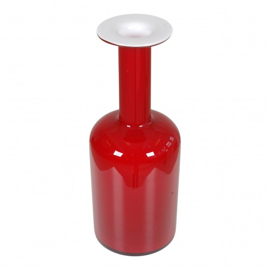 Otto Brauer/Holmegaard Dark red glass vase H: 25