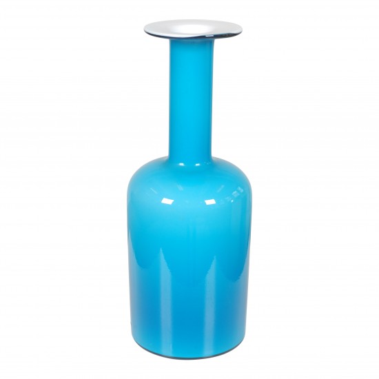 Otto Brauer/Holmegaard Blue glass vase H: 25