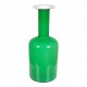Otto Brauer/Holmegaard Vase af grønt glas H: 31