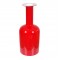 Otto Brauer/Holmegaard Red glass vase H: 43
