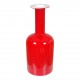 Otto Brauer/Holmegaard Vase af rødt glas H: 43